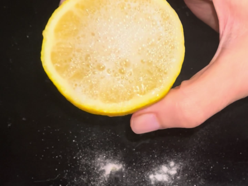 burbujas por el limón y bicarbonato