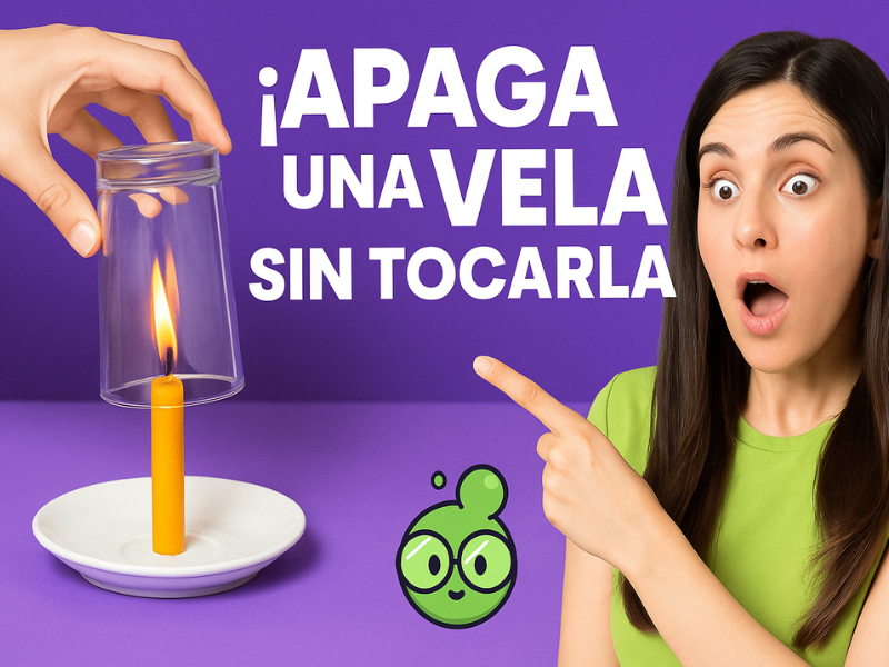 cartel de apagar una vela sin tocarla